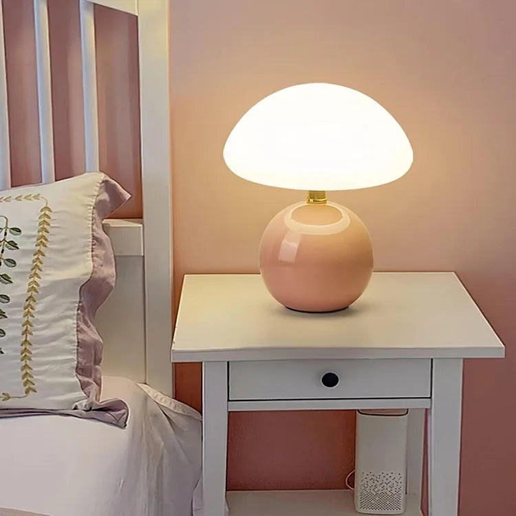 LumiCéram Ceramic Mushroom Lamp