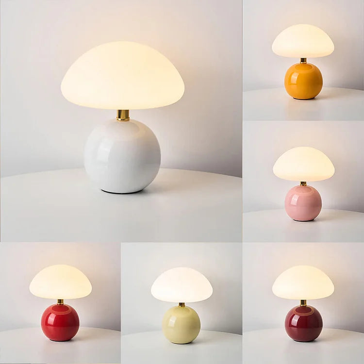 LumiCéram Ceramic Mushroom Lamp