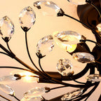 Fern Crystal Leaf Semi-Flush Mount (26"–33") - LivingLX