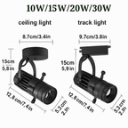 Focus Adjustable Beam LED Spotlight | Surface or Track Mount COB - LivingLX