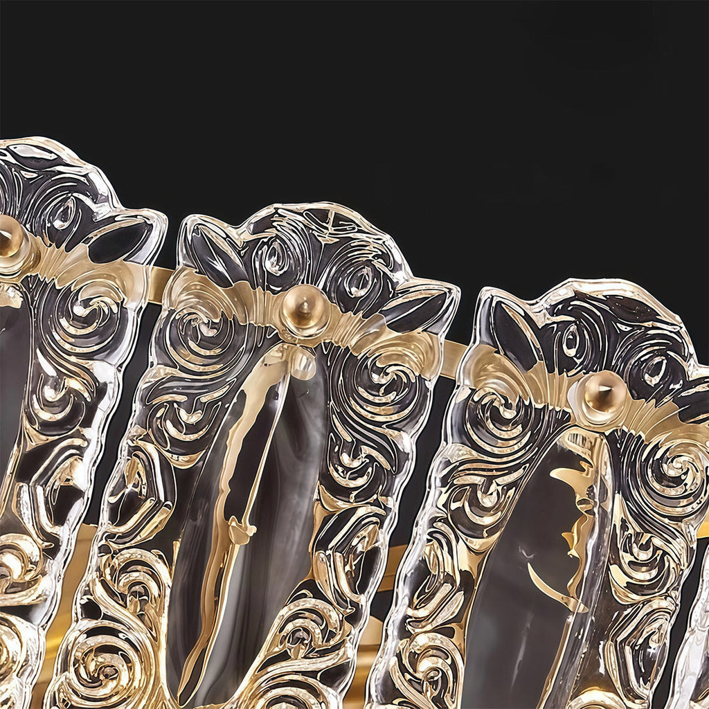 Margaux Copper Glass Semi-Flush Mount (16"–24")