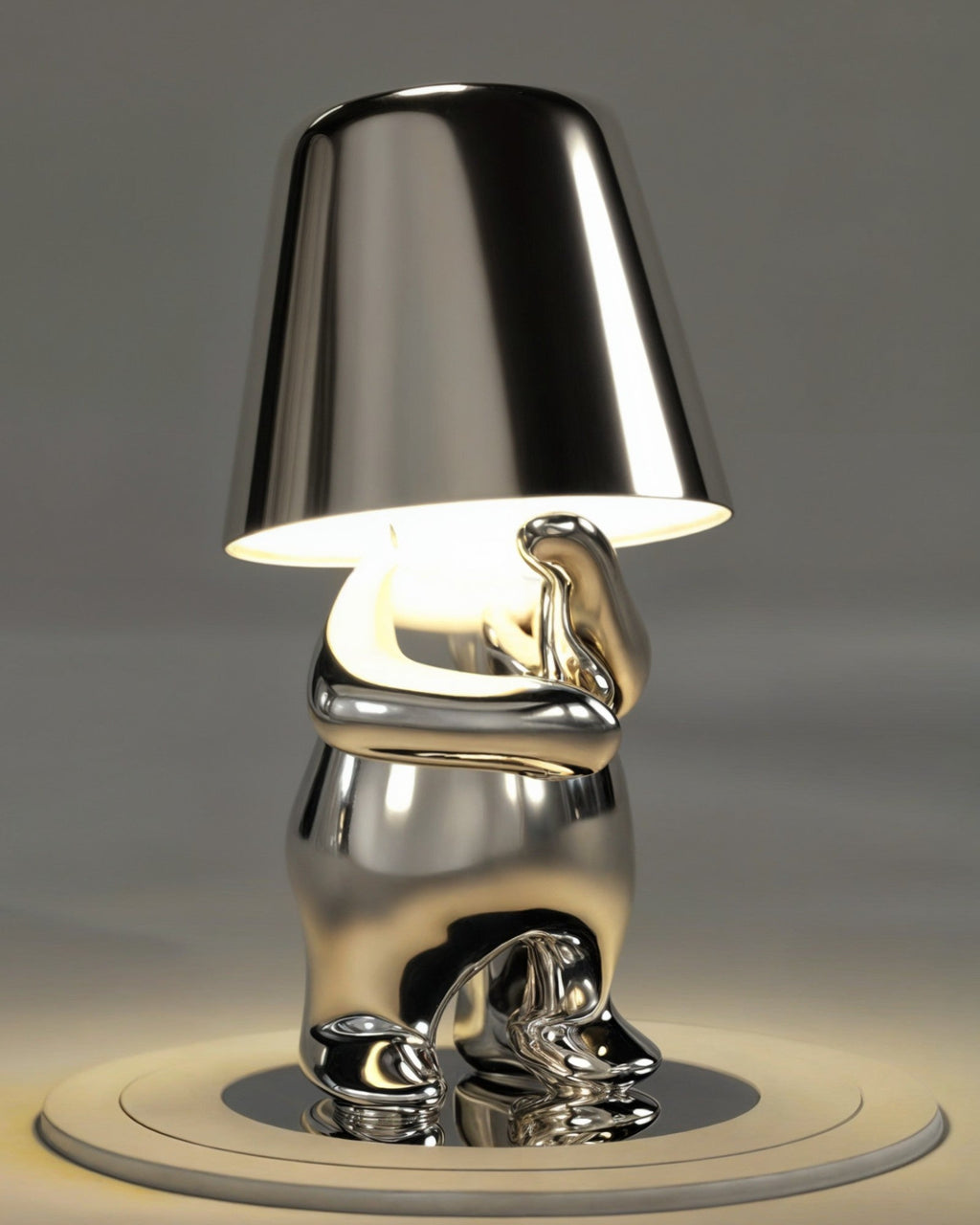 GleamTouch – Gold-Colored USB-Rechargeable Table Lamp, Dimmable and Compact - LivingLX