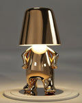 GleamTouch – Gold-Colored USB-Rechargeable Table Lamp, Dimmable and Compact - LivingLX