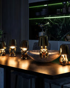 GleamTouch – Gold-Colored USB-Rechargeable Table Lamp, Dimmable and Compact - LivingLX