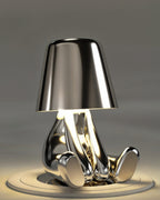 GleamTouch – Gold-Colored USB-Rechargeable Table Lamp, Dimmable and Compact - LivingLX