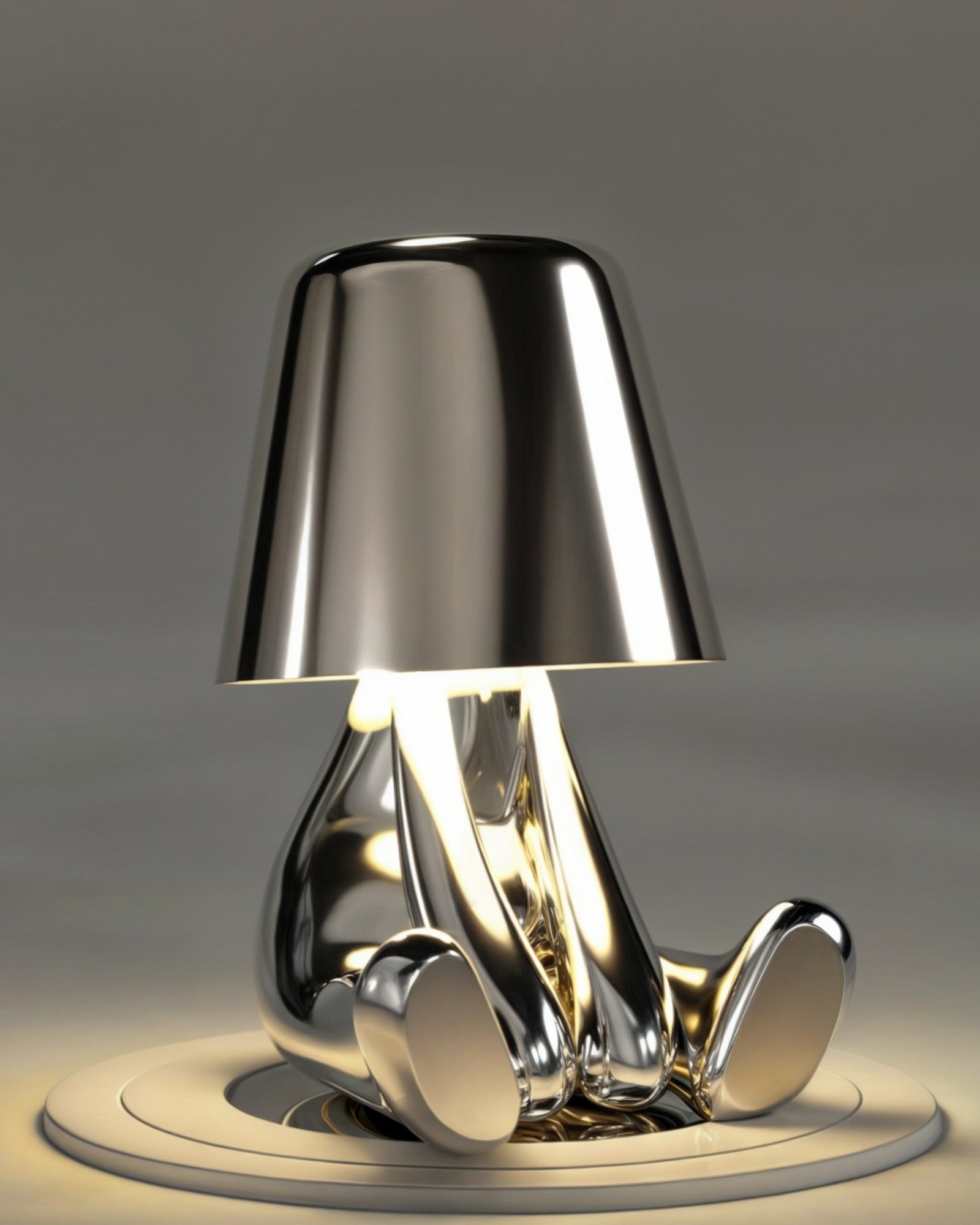 GleamTouch – Gold-Colored USB-Rechargeable Table Lamp, Dimmable and Compact - LivingLX
