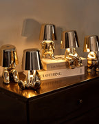 GleamTouch – Gold-Colored USB-Rechargeable Table Lamp, Dimmable and Compact - LivingLX