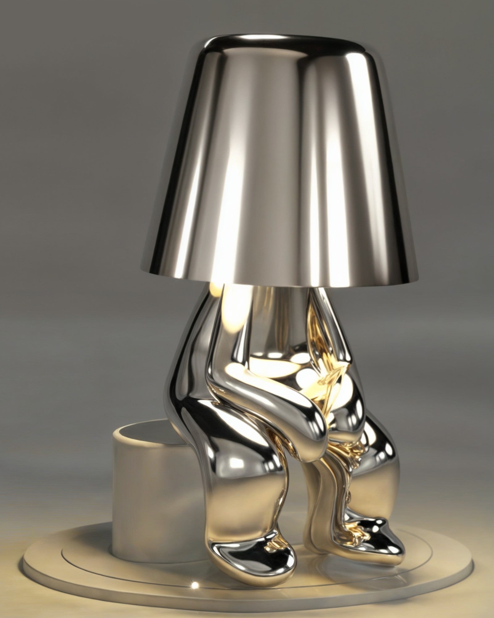 GleamTouch – Gold-Colored USB-Rechargeable Table Lamp, Dimmable and Compact - LivingLX