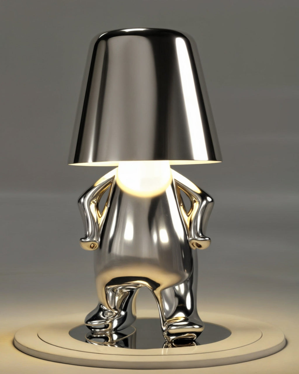 GleamTouch – Gold-Colored USB-Rechargeable Table Lamp, Dimmable and Compact - LivingLX