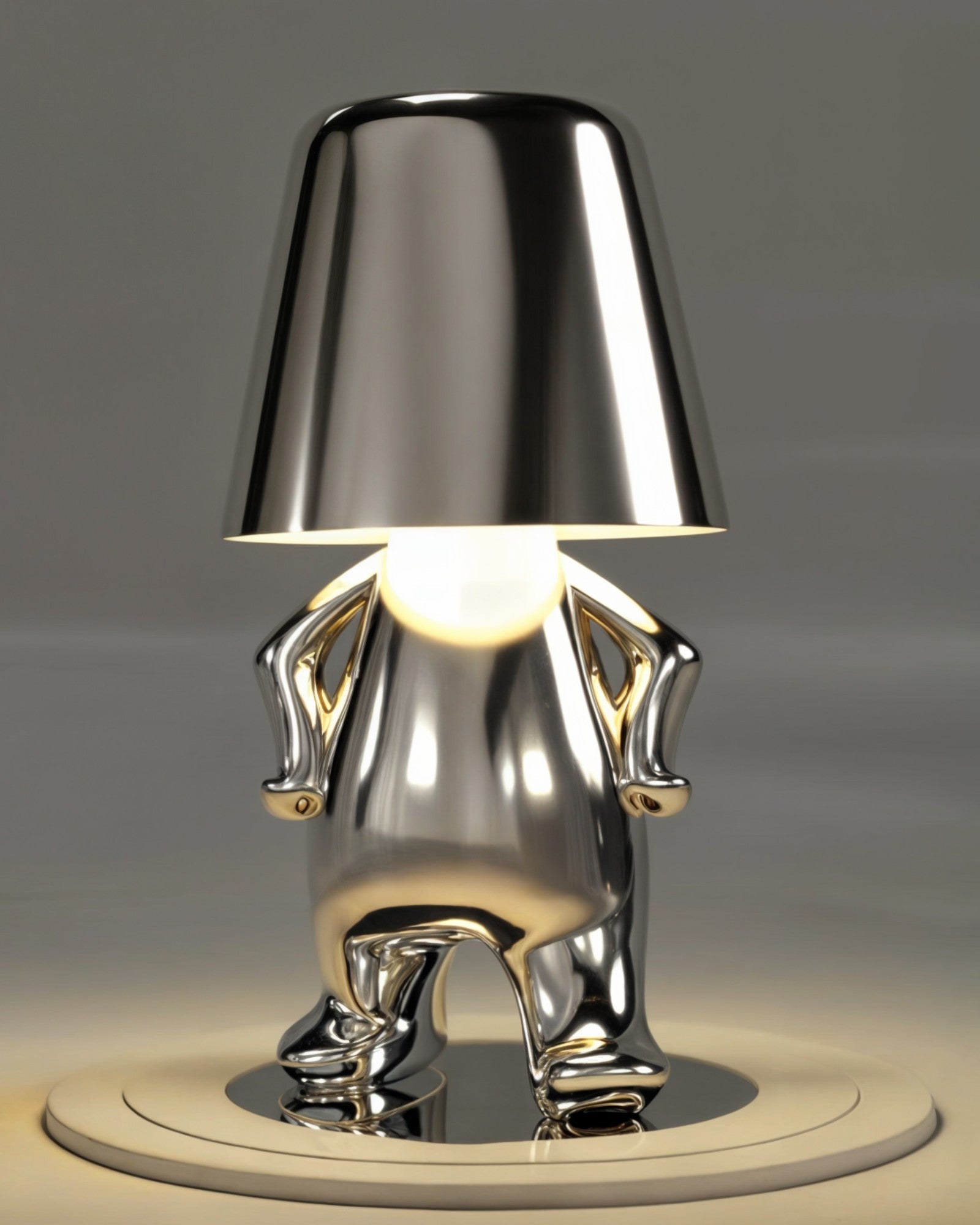 GleamTouch – Gold-Colored USB-Rechargeable Table Lamp, Dimmable and Compact - LivingLX