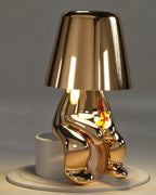 GleamTouch – Gold-Colored USB-Rechargeable Table Lamp, Dimmable and Compact - LivingLX