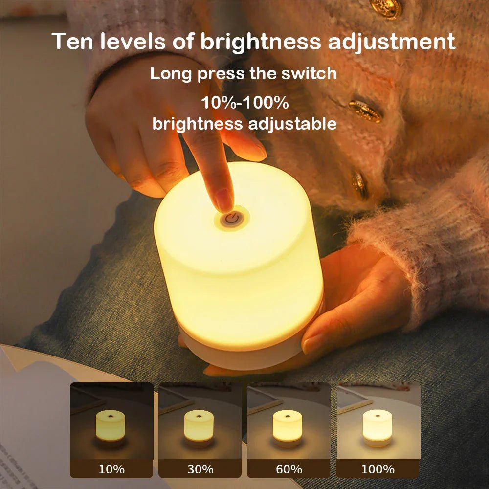 GlowEase – Compact LED Night Light with Touch Dimming - LivingLX