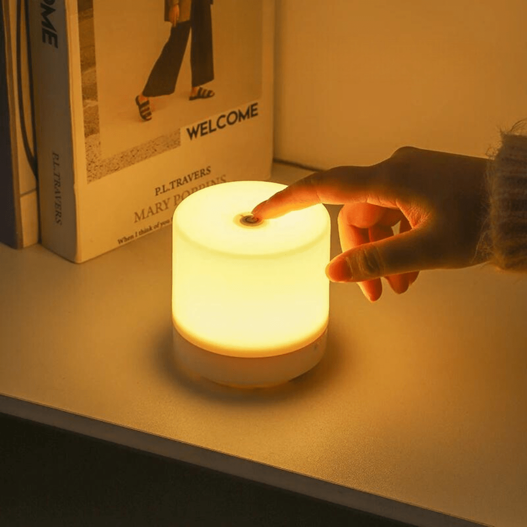 GlowEase – Compact LED Night Light with Touch Dimming - LivingLX