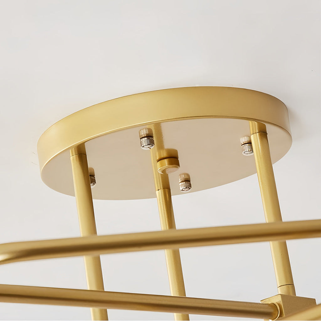 Lyra Glass Bean Semi-Flush Mount (26"–39")