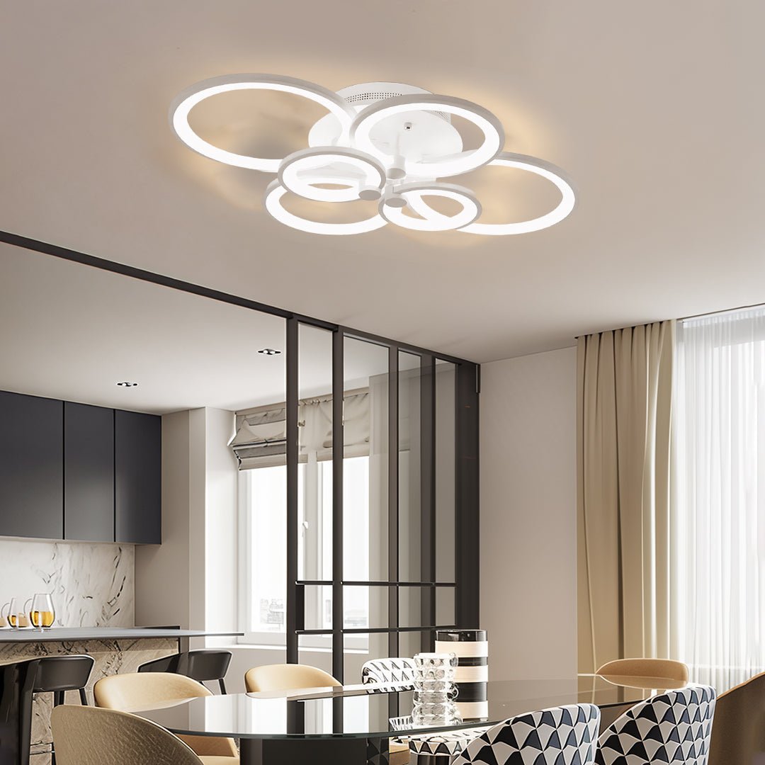 Halo Ring Semi-Flush Mount (16"–31") - LivingLX