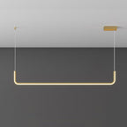 Hang Modern Linear LED Pendant Light | Dimmable Black or Gold Kitchen Island & Dining Table Light - LivingLX