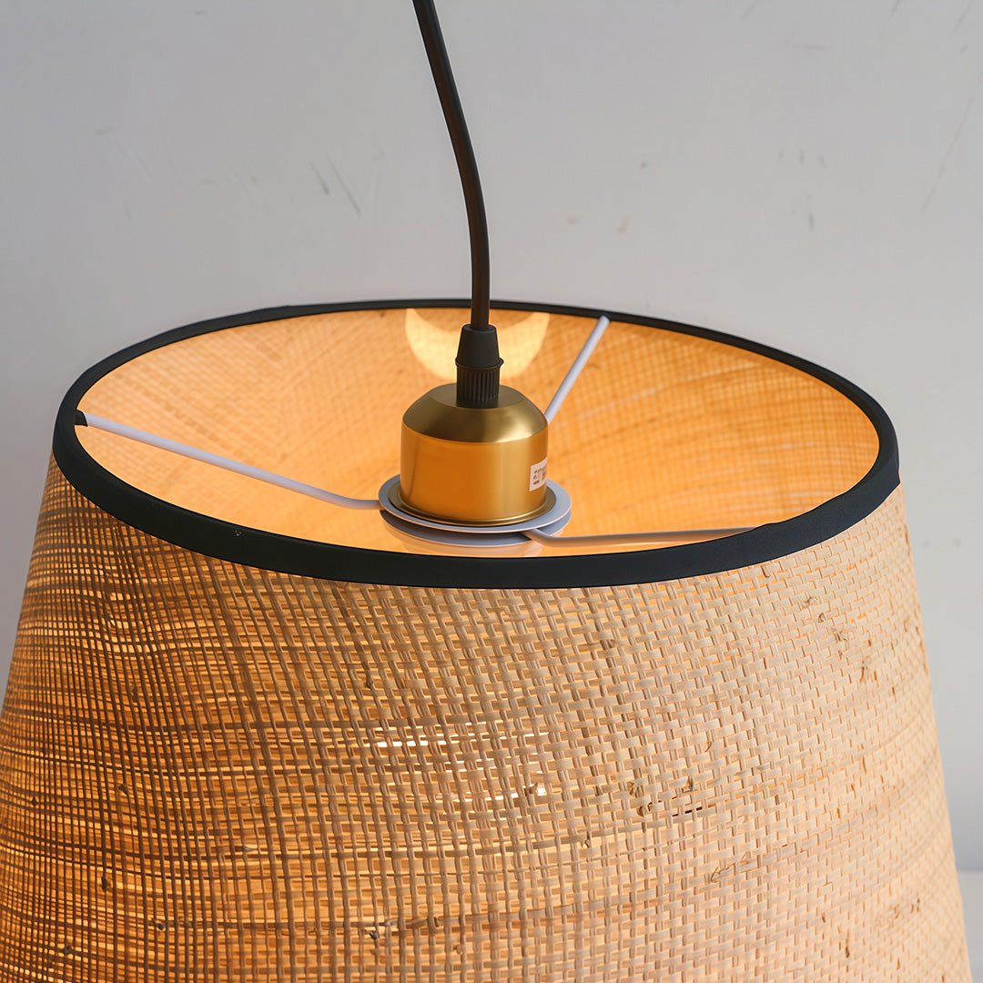 Haru Raffia Fabric Pendant (14"–16") - LivingLX
