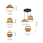 Haru Raffia Fabric Pendant (14"–16") - LivingLX