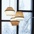 Haru Raffia Fabric Pendant (14"–16") - LivingLX