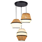 Haru Raffia Fabric Pendant (14"–16") - LivingLX