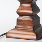 Hollis Wood Tower Table Lamp (24"–28") - LivingLX