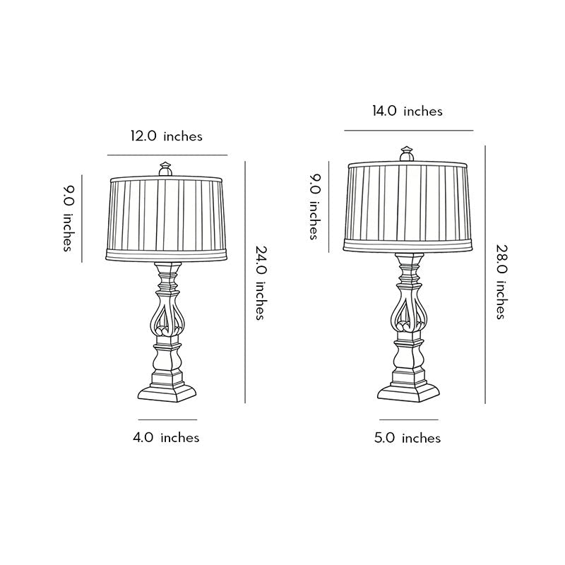 Hollis Wood Tower Table Lamp (24"–28") - LivingLX