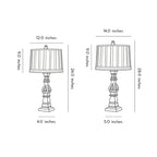 Hollis Wood Tower Table Lamp (24"–28") - LivingLX