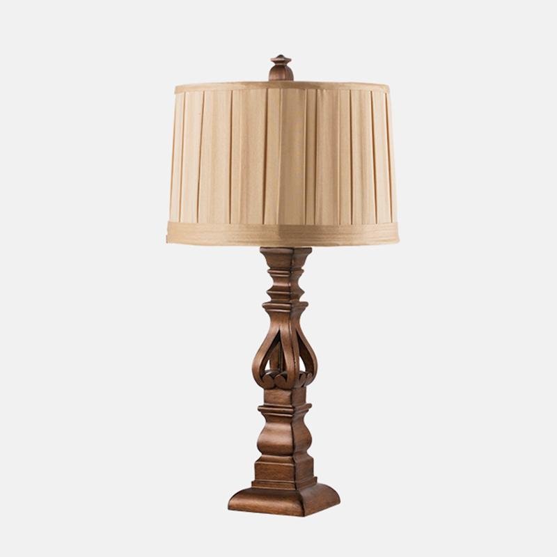 Hollis Wood Tower Table Lamp (24"–28") - LivingLX