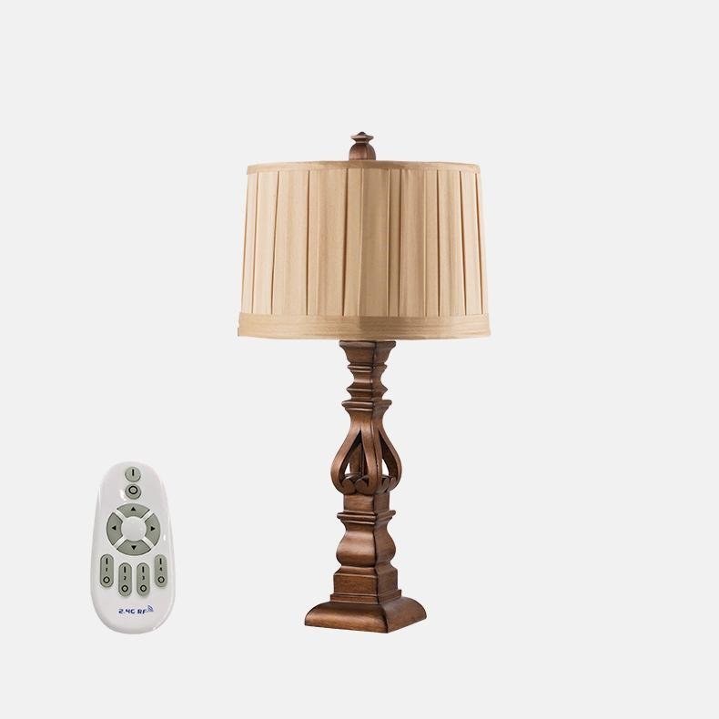 Hollis Wood Tower Table Lamp (24"–28") - LivingLX