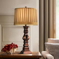 Hollis Wood Tower Table Lamp (24"–28") - LivingLX