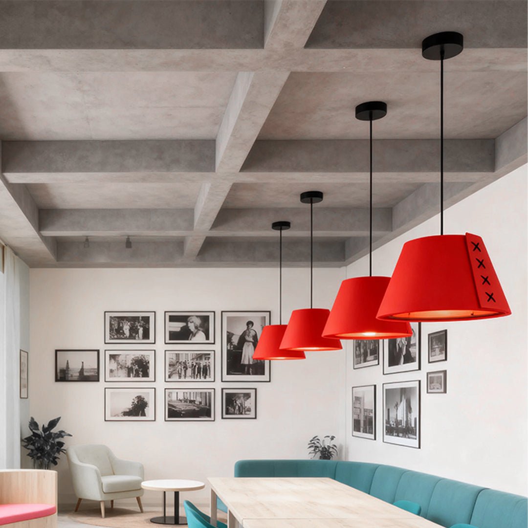 Indigo Felt Acoustic Pendant (13"–21") - LivingLX