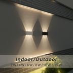 IP65 Waterproof Outdoor LED Wall Sconce | Modern Up & Down Aluminum Wall Light for Porch, Garden & Stairs - LivingLX