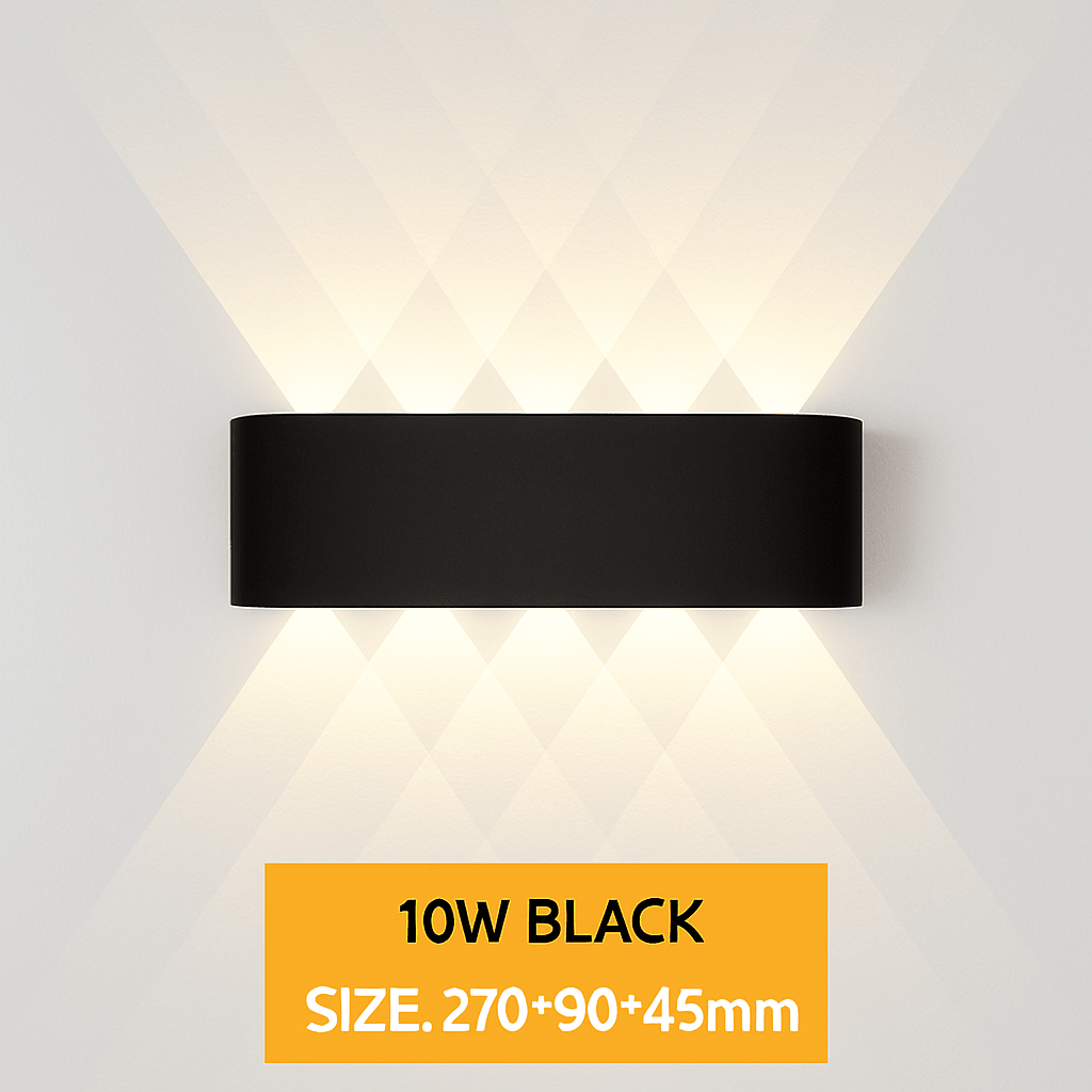 IP65 Waterproof Outdoor LED Wall Sconce | Modern Up & Down Aluminum Wall Light for Porch, Garden & Stairs - LivingLX