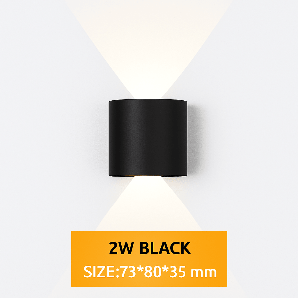 IP65 Waterproof Outdoor LED Wall Sconce | Modern Up & Down Aluminum Wall Light for Porch, Garden & Stairs - LivingLX