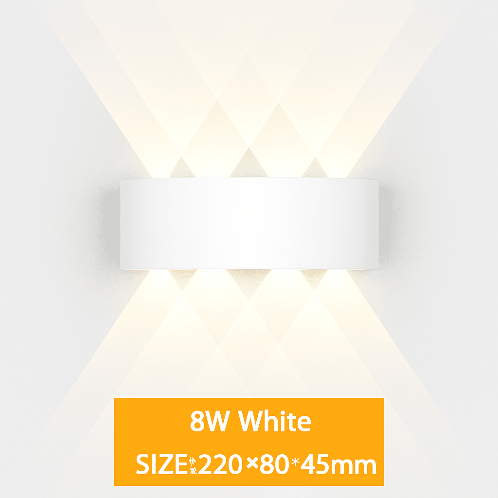 IP65 Waterproof Outdoor LED Wall Sconce | Modern Up & Down Aluminum Wall Light for Porch, Garden & Stairs - LivingLX