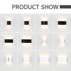 IP65 Waterproof Outdoor LED Wall Sconce | Modern Up & Down Aluminum Wall Light for Porch, Garden & Stairs - LivingLX