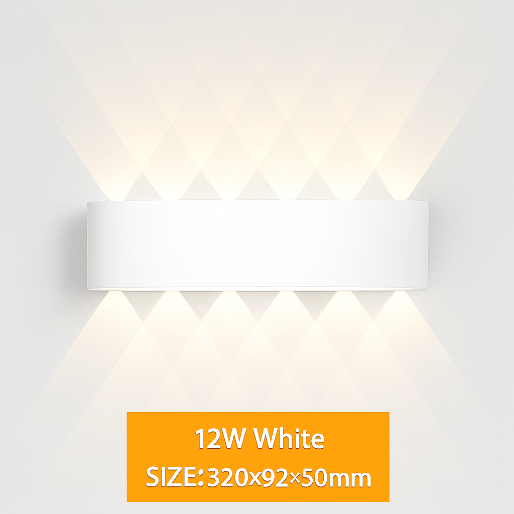 IP65 Waterproof Outdoor LED Wall Sconce | Modern Up & Down Aluminum Wall Light for Porch, Garden & Stairs - LivingLX