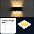 IP65 Waterproof Outdoor LED Wall Sconce | Modern Up & Down Aluminum Wall Light for Porch, Garden & Stairs - LivingLX
