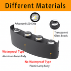 IP65 Waterproof Outdoor LED Wall Sconce | Modern Up & Down Aluminum Wall Light for Porch, Garden & Stairs - LivingLX