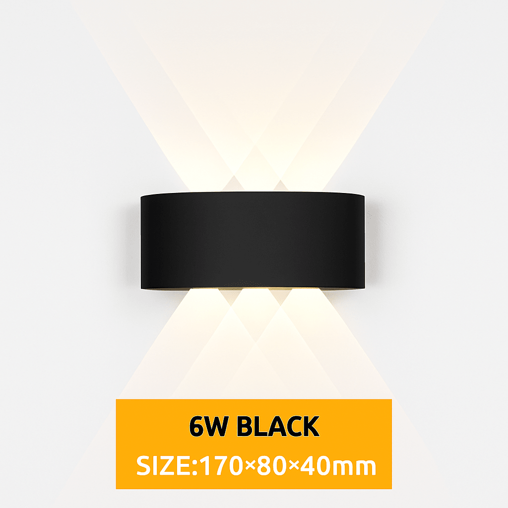 IP65 Waterproof Outdoor LED Wall Sconce | Modern Up & Down Aluminum Wall Light for Porch, Garden & Stairs - LivingLX