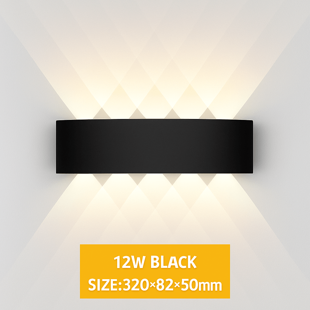 IP65 Waterproof Outdoor LED Wall Sconce | Modern Up & Down Aluminum Wall Light for Porch, Garden & Stairs - LivingLX