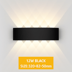 IP65 Waterproof Outdoor LED Wall Sconce | Modern Up & Down Aluminum Wall Light for Porch, Garden & Stairs - LivingLX