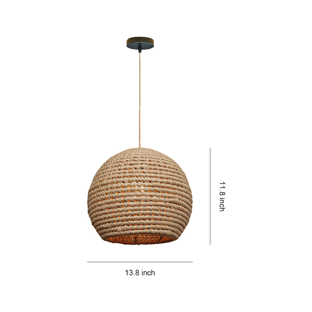 Washi Raffia Paper Pendant (14")