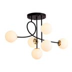 Juno Glass Globe Semi-Flush Mount (35") - LivingLX