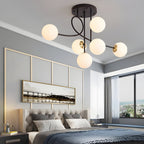 Juno Glass Globe Semi-Flush Mount (35") - LivingLX