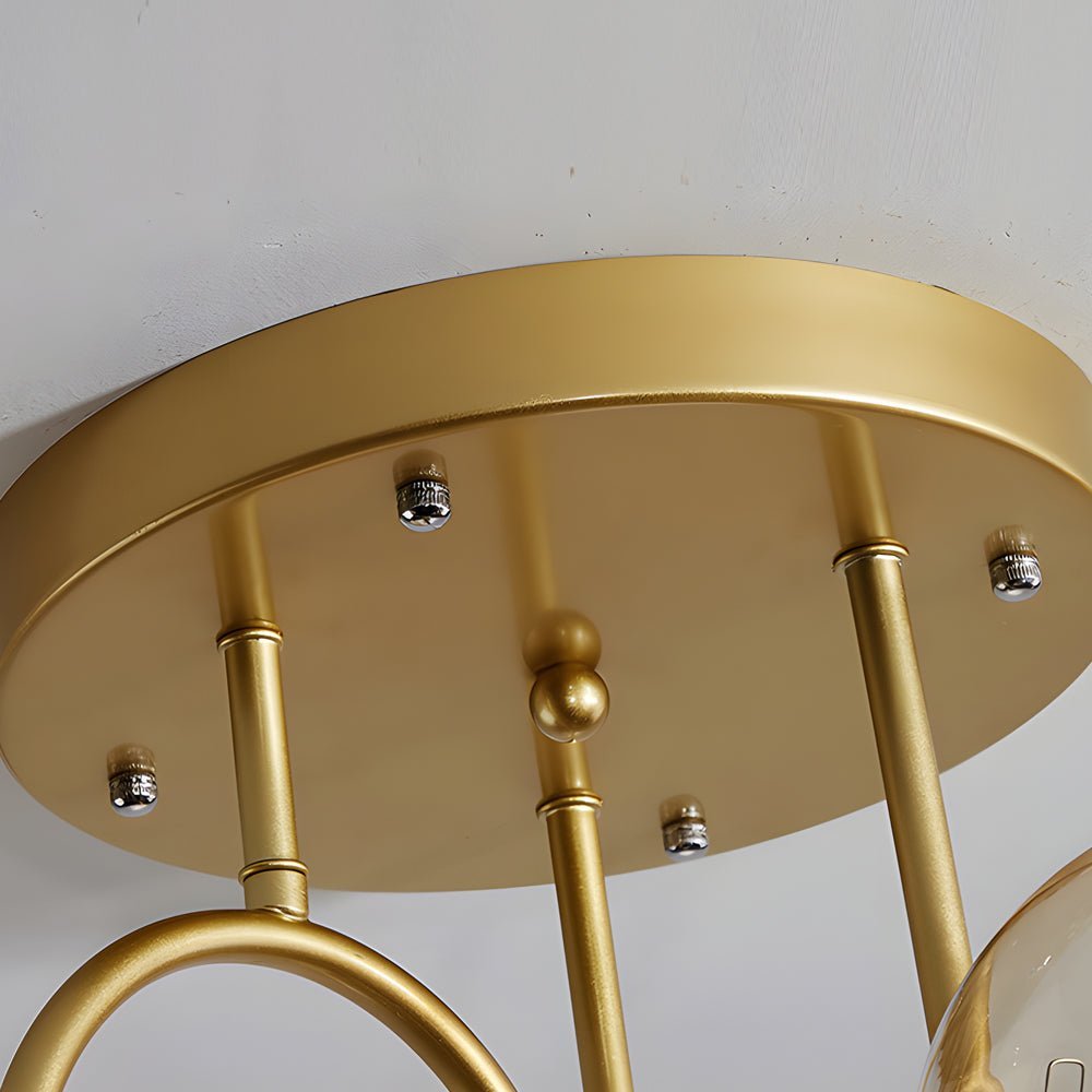 Juno Glass Globe Semi-Flush Mount (35") - LivingLX