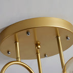 Juno Glass Globe Semi-Flush Mount (35") - LivingLX