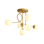 Juno Glass Globe Semi-Flush Mount (35") - LivingLX