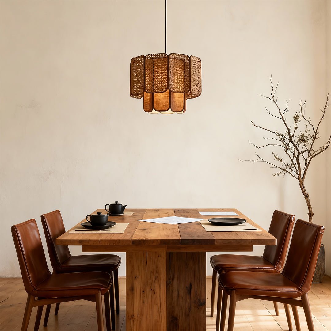 Kyoto Bamboo Rattan Pendant (16"–32") - LivingLX