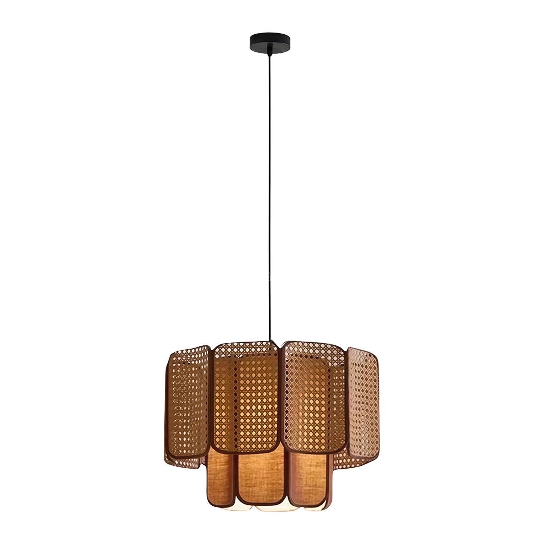 Kyoto Bamboo Rattan Pendant (16"–32") - LivingLX